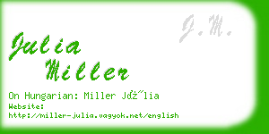 julia miller business card